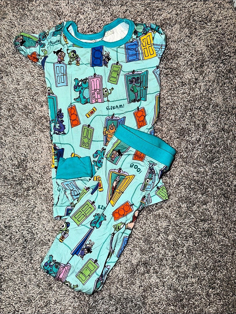 Disney Monsters Girls Pajama Set 4T